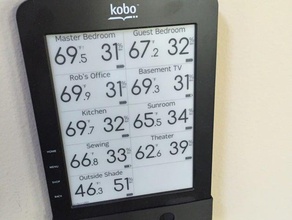 o kobo wi-fi de montagem na parede eletrônica ereader 3d print model - Mito3D