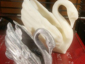 odile silver swan molde negativo de metal abs fundición los animales 3d print model - Mito3D