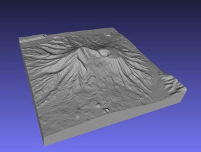 monte ostry tolbachik de aprendizagem extremo oriente geodésia a geografia alívio reliefmap rússia topografia volano 3d print model - Mito3D