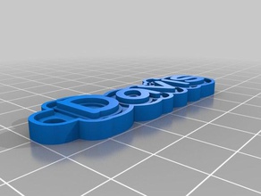 davis clave de la cadena 23 llaveros personalizado 3d print model - Mito3D