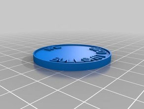 bull chip coins badges customized 3d print model - Mito3D