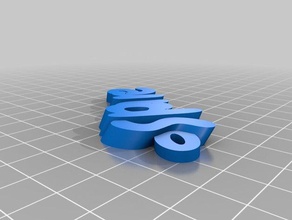 sphatikatext nome keyfob portachiavi organizzazione personalizzato 3d print model - Mito3D