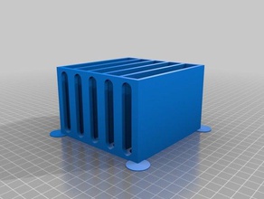 turbo cooler 5 slotted drawer box other customized 3d print model - Mito3D