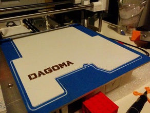 dagoma discovery 200 cover plate label 3d printer parts 3d print model - Mito3D
