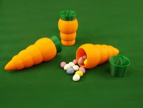 carrot containers household carrots easter easterbunny bunny design faberdashery garden greenery green orange spring squeezed vegetable 3d print model - Mito3D