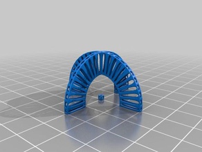 double arch math art half circle 3d print model - Mito3D