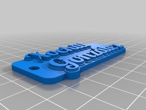 xochitl gonzalez tag de porta-chaves chaveiros personalizado 3d print model - Mito3D