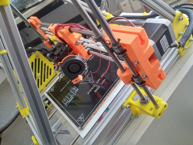 asse x verticale mendelmax diamante hotend 3d la stampante parti ugello mendelmax15 15 opto-sonda verticale-asse x-carrello 3D print model - Mito3D