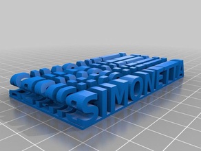 meine angepasste stereo-text-simonetta bimba Skulpturen 3d print model - Mito3D