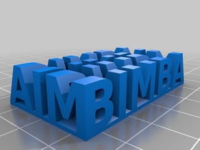 my customized stereo text sculptures 3d print model - Mito3D