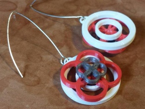 pi anneaux boucles d'oreilles bijoux 3d print model - Mito3D