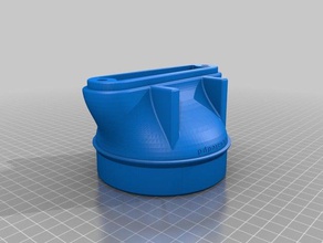 handle hole vent flashforge creator pro 3d printer parts adapter duct fumes 3d print model - Mito3D
