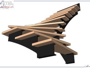 escalier edifícios estruturas arquitetura construção estrutura metálica 3d print model - Mito3D