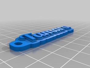 tamara tag trousseau de clés porte-clés personnalisé 3d print model - Mito3D