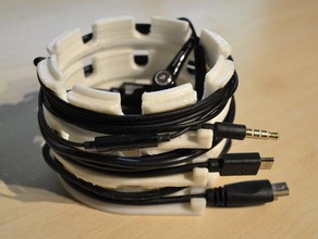 empilhável bobinas de cabo outros clip do suporte gestão cabos usb 3d print model - Mito3D