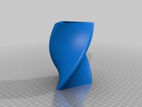 torcida do triângulo vasos de 5 polgadas altura recipientes oco vaso trangle 3d print model - Mito3D