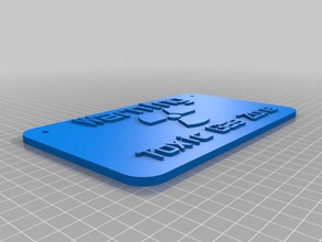 toxic gas zone signs logos customized 3d print model - Mito3D