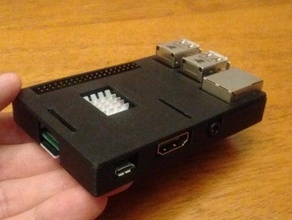 raspberry pi 3 cas mince radiateur de découpe l'électronique 3d print model - Mito3D
