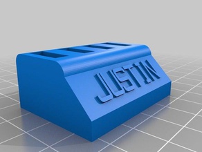 justin usb titular equipo personalizado 3d print model - Mito3D