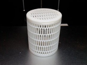 cylindrical desiccant cases filament storage 3d printer accessories basket box container dessicant spool hatchbox holder orb polymer vacuum 3d print model - Mito3D