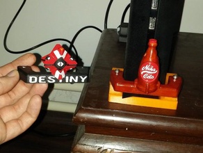 destinyfallout playstation 4 dikey stand logolar oyunlar video 3d print model - Mito3D