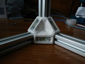corner bracket 3 way 2020 aluminum extrusion 3d printer parts 3d print model - Mito3D