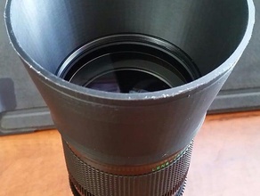 maksimum 10-100mm Amerikan zoom lens hood kamera 3d print model - Mito3D