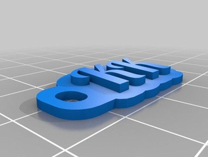 mi personalizados multilínea tag llavero llaveros 3d print model - Mito3D