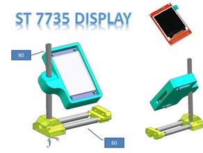 cor do suporte de exibição relógio da estação gadgets 7735 vitrine eletrônica display lcd 3d print model - Mito3D