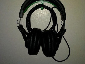 headphone rack holder old school logo organization 3d print model - Mito3D