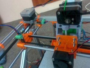 updated direct drive mount fusebox x-carriage 3d printer parts corexy mk7 extruder mk8 motor 3d print model - Mito3D