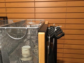 drop-down doubled-up kitchen hooks bracket dining bbq shelf 3d print model - Mito3D