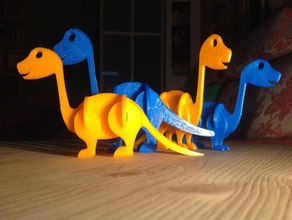 dino-Projekt Schritt 1 Bau - Spielzeug Tiere Dinosaurier Figur knick-knack modulare Tischplatte 3d print model - Mito3D