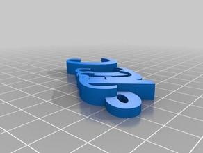 lobster font fccc keyfob keychains customized 3d print model - Mito3D