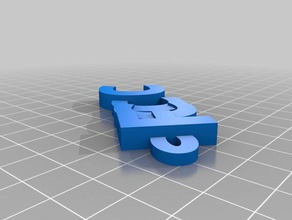 open sansfont fccc keyfob keychains customized 3d print model - Mito3D