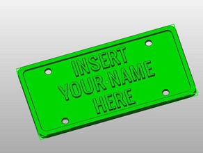 licence plate signs logos customizer 3d print model - Mito3D