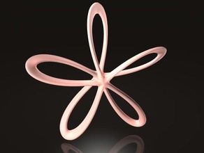 double flower math art twisted 3d print model - Mito3D