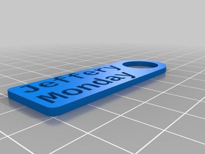 jeffery Pazartesi anahtar etiketi organizasyon özelleştirilmiş 3d print model - Mito3D