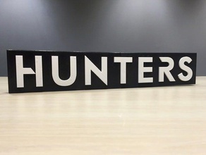 hunters main title logo signs logos syfy aliens 3d print model - Mito3D