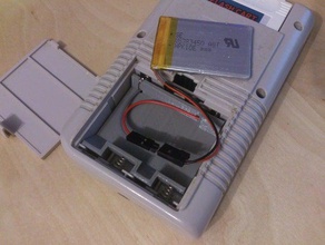 game boy dmg lipo battery holder video games diy gameboy retrogaming 3d print model - Mito3D