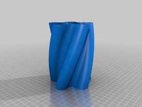 5 círculo torcida do vaso, de altura agregado familiar básica oca oco vaso office thetechbros tecnologia bros 3d print model - Mito3D