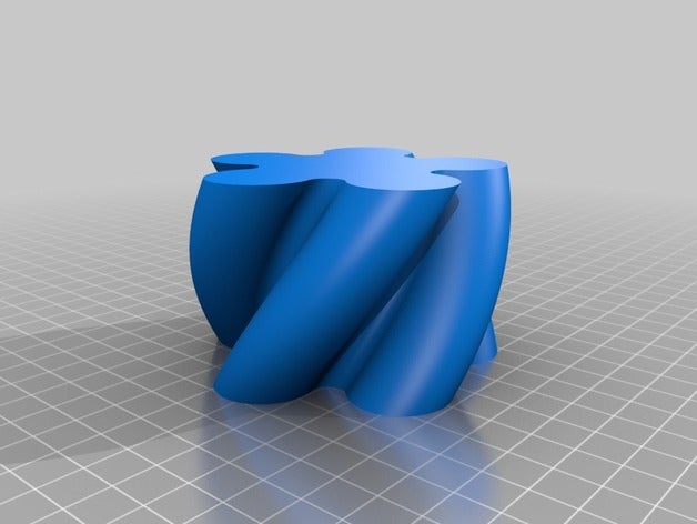 kısa vazo ev içi boş küçük thetechbros teknoloji bros bükülmüş burgulu 3D print model - Mito3D