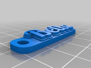 belle key tag keychains customized 3d print model - Mito3D