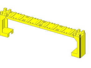 plarail quadruple track pier mechanical toys tomy 3d print model - Mito3D