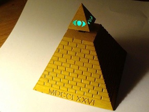illuminati occhio della piramide gli edifici strutture 3d print model - Mito3D