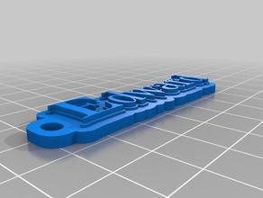 edward name tag 1 keychains customized 3d print model - Mito3D