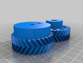 my customized parametric herringbone gear set stepper extruders 3d printer 3d print model - Mito3D