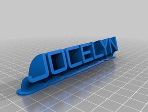jocelyn sweeping name plate office customized 3d print model - Mito3D