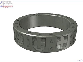 anneau 1er aout Ringe bijoux Schmuck 3d print model - Mito3D