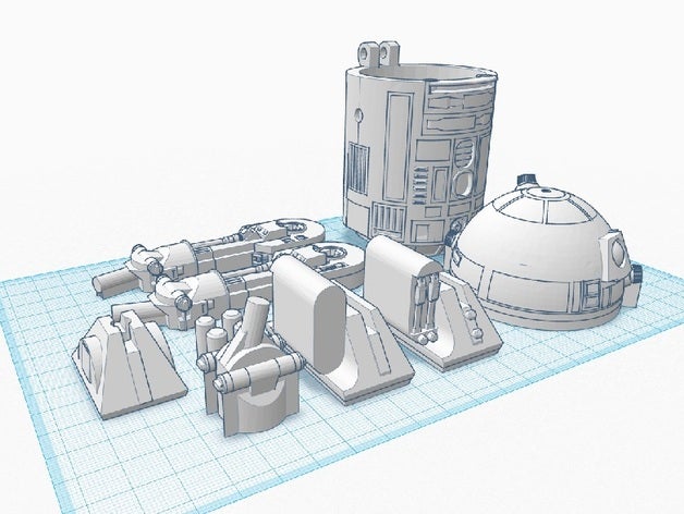 r2-d2 v1 3d stampa 3D print model - Mito3D